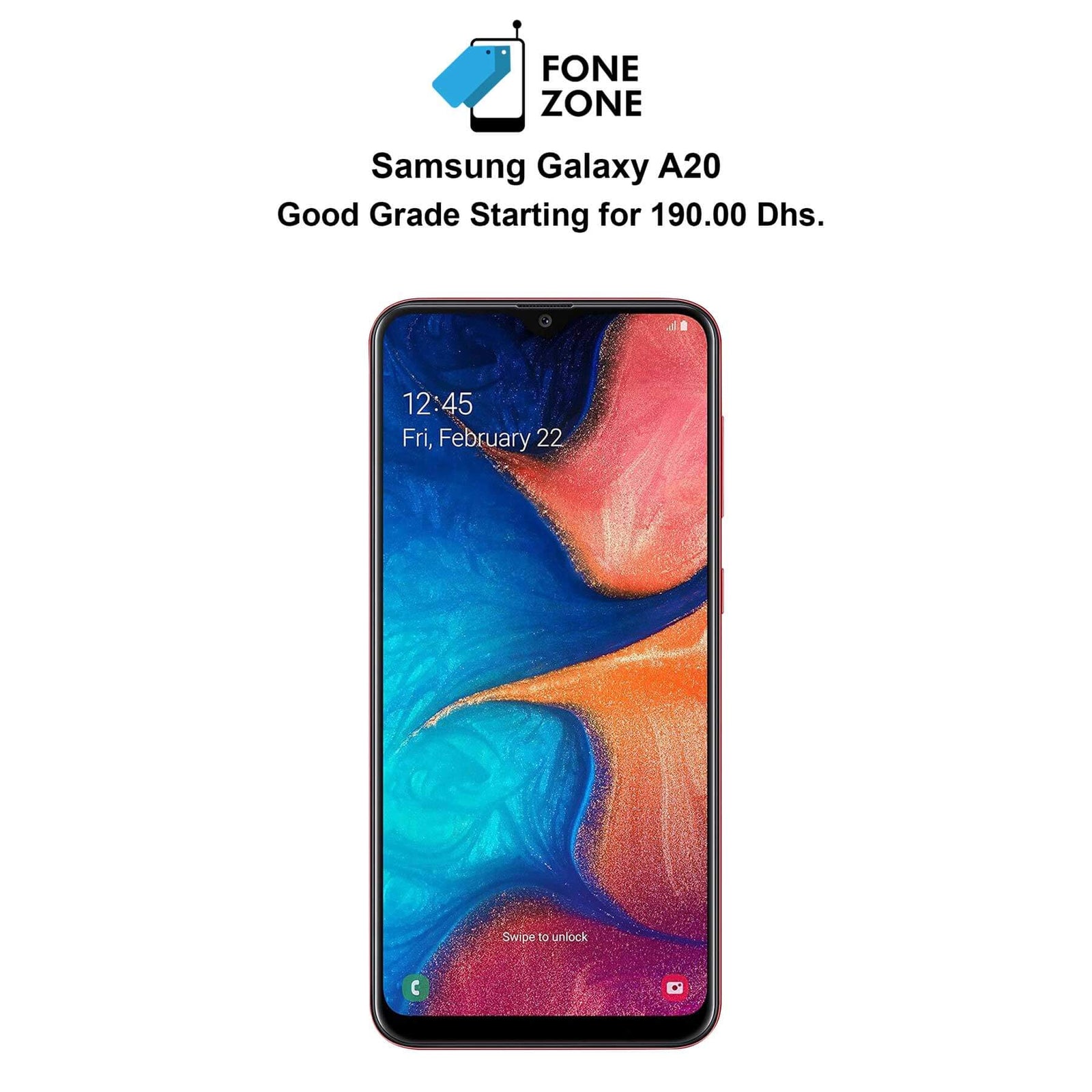 Samsung Galaxy A20 high performance phone in KSA