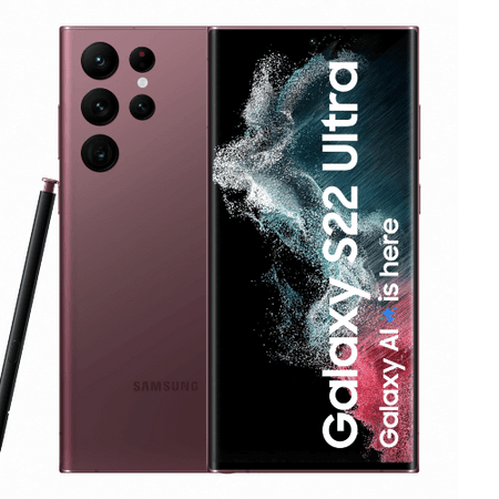 S22 Ultra Burgundy 256GB/8GB Smartphone at Low Price 