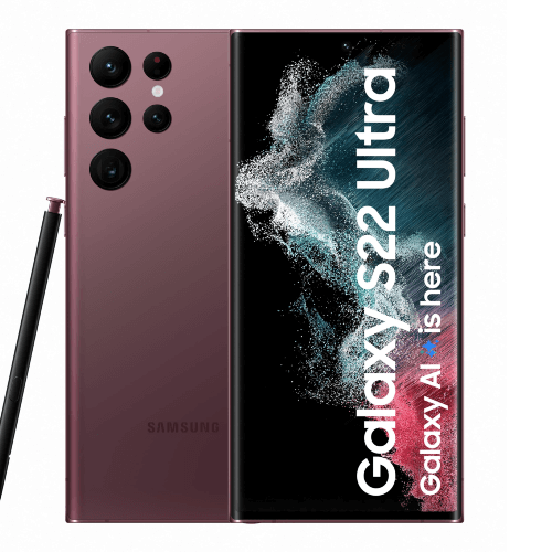 S22 Ultra Burgundy 256GB/8GB Smartphone at Low Price 